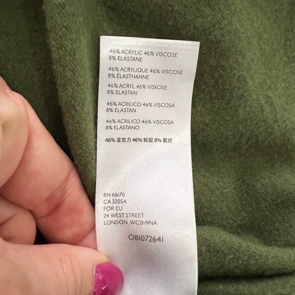Anthropologie Long Sleeve Thalia Midi Dress in Olive Green - Picture 6 of 8